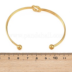 Bracelets manchettes en acier inoxydable 304&nbsp;BJEW-P370-03G