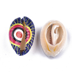 Perle di conchiglia stampate di ciprea&nbsp;SSHEL-T007-15