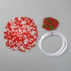 DIY handgemachtes Obstkorb-Kit aus Acrylperlen zum Weben&nbsp;DIY-WH0250-86