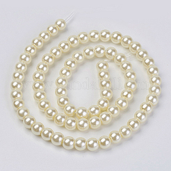 Fili di perle di vetro colorato ecologiche&nbsp;HY-A008-5mm-RB003