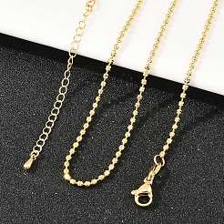 2 mm Messingkugelketten für Damen und Herren&nbsp;X-NJEW-L012-04G