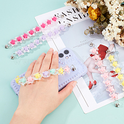 5 Stück 5 Farben Kunststoff-Sternperlenkette für DIY-Schlüsselanhänger&nbsp;MOBA-PH0001-08