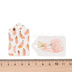 100 x Geschenkanhänger aus Papier mit Federaufdruck&nbsp;CDIS-H007-10
