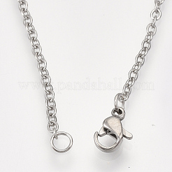Collane con ciondolo in acciaio inossidabile 201 anti-ossidazione&nbsp;NJEW-T009-JN106-1-40