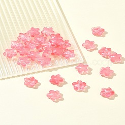 30 pièce de perles de verre peintes à la cuisson&nbsp;GLAA-FS0001-99G