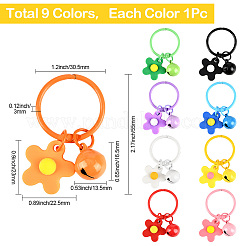 9 pendentif décoratif en résine en forme de fleur&nbsp;HJEW-SP0001-27