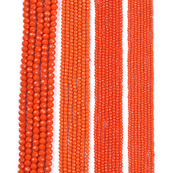 Opaque couleur unie imitation jade perles de verre brins&nbsp;EGLA-A044-P1mm-D03