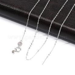 925 collar deslizante ajustable con cadena de cable de plata esterlina para mujer&nbsp;NJEW-U030-01S-01