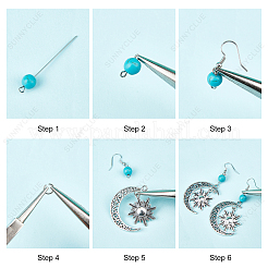 DIY-Set zur Herstellung von Mond- und Sternohrringen&nbsp;DIY-SC0020-19
