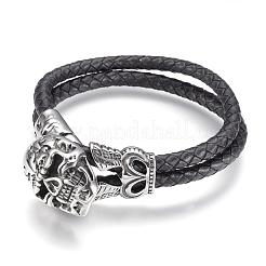 Lederband Kordel Armband & Armreif&nbsp;BJEW-F274-12AS