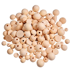 400pcs 8 cabochons et perles en bois naturel non fini de style&nbsp;WOOD-SZ0001-02