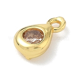 Breloques en laiton avec zircone cubique de micro pave&nbsp;KK-G548-20G-05