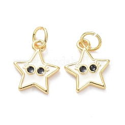 Ciondoli in vero smalto in ottone placcato oro 18k&nbsp;KK-L206-019G