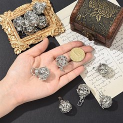 5 Stück Käfiganhänger aus Messing mit Gestellbeschichtung&nbsp;KK-YW0003-50