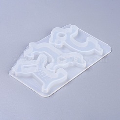 Moldes de silicona de calidad alimentaria para abrir puertas sin contacto con forma de perro y conejo&nbsp;DIY-K025-15