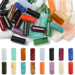 30 Stück 3 Farben Säulenförmige Acrylperlen in Edelsteinoptik&nbsp;OACR-YW0002-52A