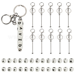 DIY-Sets zur Herstellung von Schlüsselanhängern aus Edelstahl mit Perlen&nbsp;KEYC-TA0001-63