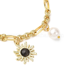 Katzenauge Charme Armbänder&nbsp;BJEW-JB12420-03