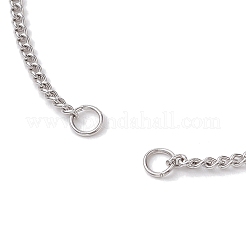 Braccialetto scorrevole con catena a maglie in acciaio inossidabile 304 anti-ossidazione&nbsp;AJEW-JB01244-02