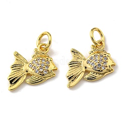 Micro Pave Bijoux de zircone cubique en laiton de placage en râtelier&nbsp;KK-D036-01G