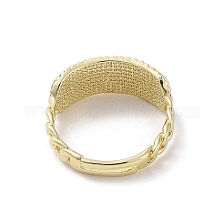 Verstellbare Ringe aus Messing mit Pavé-Zirkonia&nbsp;RJEW-M170-25G