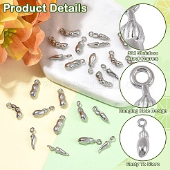 25 pièce 5 styles de breloques en acier inoxydable 304 pour légumes&nbsp;STAS-YW0011-22