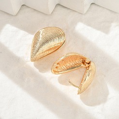 Pendientes de aro de latón para las mujeres&nbsp;EJEW-U041-06G