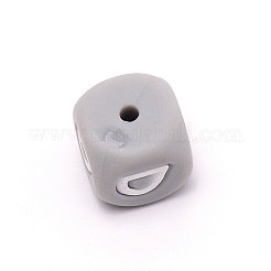 Perline dell'alfabeto in silicone per la realizzazione di braccialetti o collane&nbsp;SIL-TAC001-01A-D