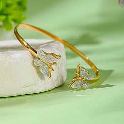 Set di collana con ciondolo a farfalla in lega acrilica&nbsp;FS-WG2F59A-01
