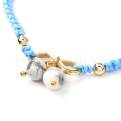 Verstellbare geflochtene Armbänder aus natürlichen Edelsteinen&nbsp;BJEW-JB07026