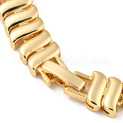 Bracelets à maillons en laiton doré avec micro pavé de zircone cubique&nbsp;BJEW-P314-A08-G