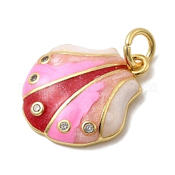 Pendentifs en laiton avec micro pavé de zircone cubique et émail&nbsp;KK-H092-05G