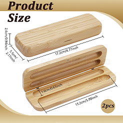 Étui à stylos rectangulaire en bambou&nbsp;AJEW-WH0709-312A