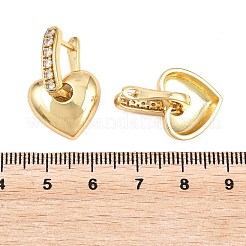 Orecchini pendenti a cerchio in ottone con micro pavé di zirconi cubici trasparenti&nbsp;EJEW-G471-30C-G