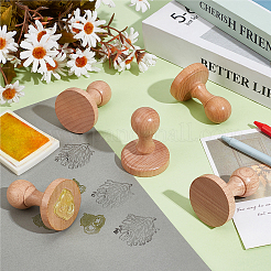 Holzstempel mit Griff&nbsp;AJEW-WH0348-630A