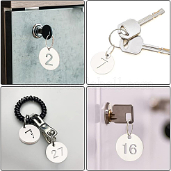Bricolage numéro 1~30 id étiquettes suspendues pendentif faisant kit pour bagages maison médaillons&nbsp;DIY-BC0006-18