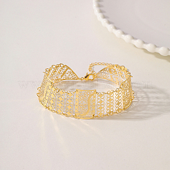 Breite Gliederarmbänder mit hohlen Messingblumen für Damen&nbsp;LG8079