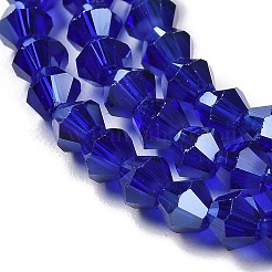 Transparentes perles de verre de galvanoplastie brins&nbsp;EGLA-A039-T4mm-B06