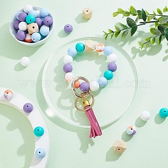 Kit de fabrication de porte-clés à breloques et de bracelets à faire soi-même&nbsp;DIY-CA0004-51