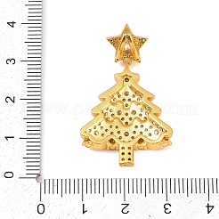 Pendentifs de noël en laiton micro pave zircone cubique&nbsp;KK-F922-01G