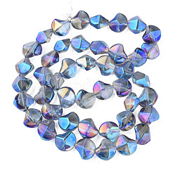 Chapelets de perles en verre électroplaqué&nbsp;EGLA-N008-019-A01