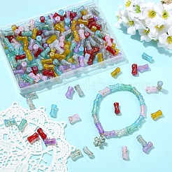 240 Stück 8 Farben Zeichenbank-Backfarbe Glasperlen&nbsp;DGLA-YW0001-70