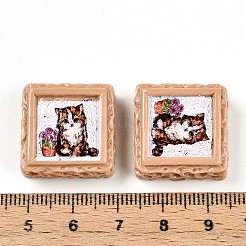 Undurchsichtige Decoden-Cabochons aus Harz&nbsp;RESI-N039-130