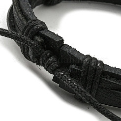 Verstellbare Armbänder aus gewachster PU-Lederschnur&nbsp;BJEW-F468-13