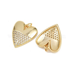 Pendentifs avec zircon cubiques à micro-pavés en laiton&nbsp;KK-C132-01A-G