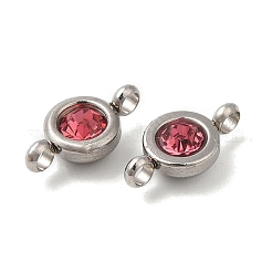 Dijes de conector de diamante de imitación único de acero inoxidable 304&nbsp;STAS-E194-13P-M