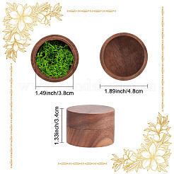 Scatole per anelli di fidanzamento in legno di noce&nbsp;CON-WH0087-38