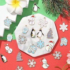 10 pendentif en alliage émaillé sur le thème de l'hiver&nbsp;ENAM-YW0005-21
