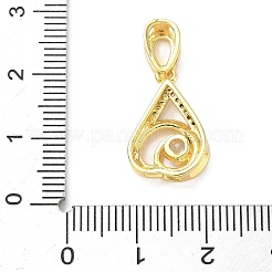 Ottone micro spianare pendenti zirconi&nbsp;KK-D357-25G