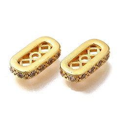 Rack-Plattierung Messing Micro Pave Kubisch Zirkonia Connector Charms&nbsp;KK-M313-07G